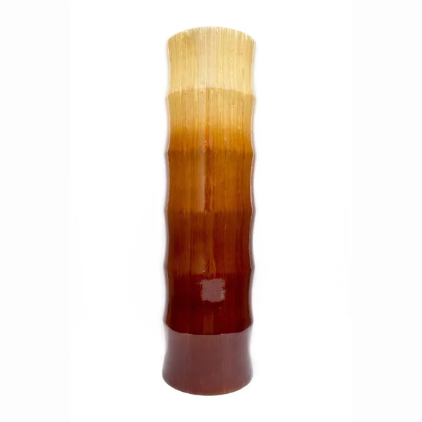Heather Ann Creations Shayna Bamboo Chute Ombre Vase White