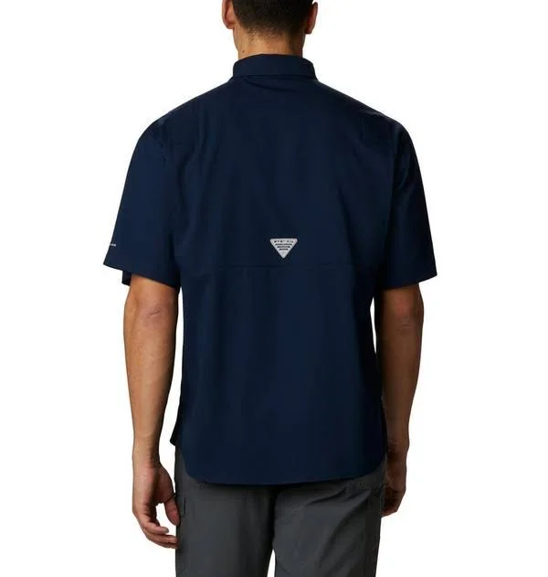 Columbia Men's Collegiate Tamiami Short Sleeve Shirt - Auburn - XL - Blue