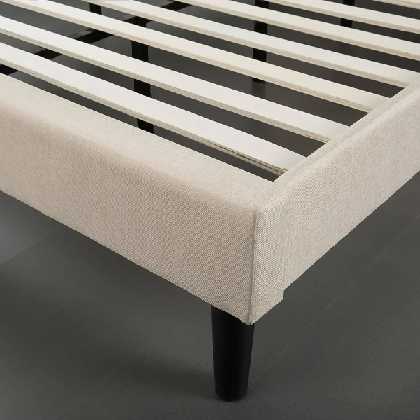 Zinus Upholstered Button Tufted Platform Bed - King