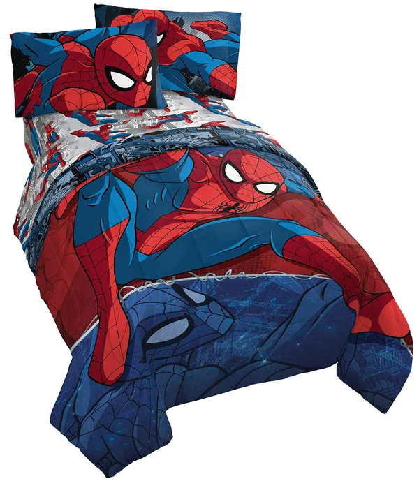 Spiderman Burst Full Bedding Set w/ Reversible Comforter