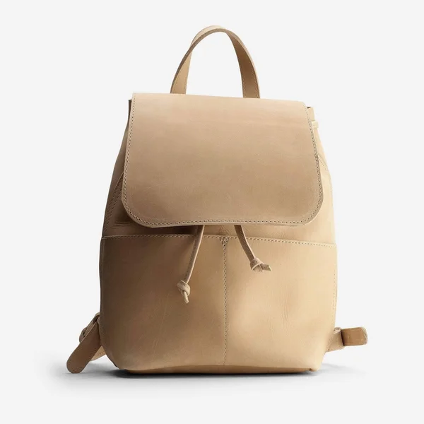Abby Drawstring Backpack - Sand by Parker Clay