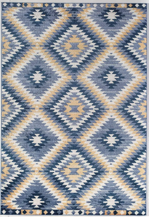 CosmoLiving by Cosmopolitan Bodrum Kilim Denim 8 ft. x 10 ft. Area Rug - Blue
