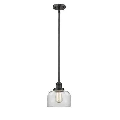 Cashel 1 - Light Single Dome Pendant Andover Mills Finish: Oil Rubbed Bronze, Shade Color: Clear