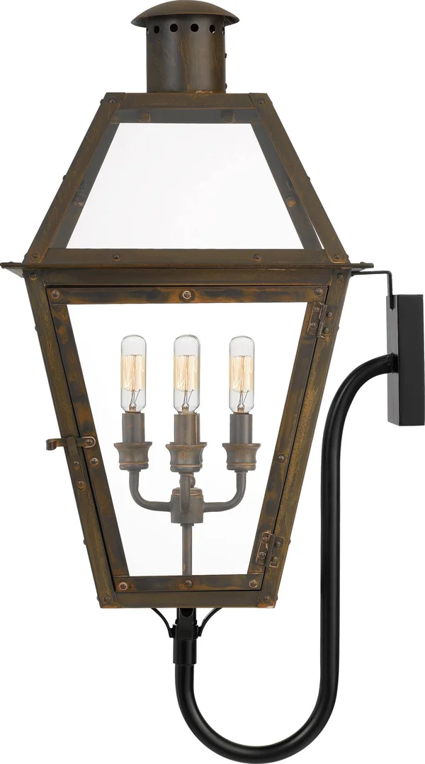 Quoizel Rue De Royal Industrial Bronze 4-Light Outdoor Wall Lantern RO8414IZ