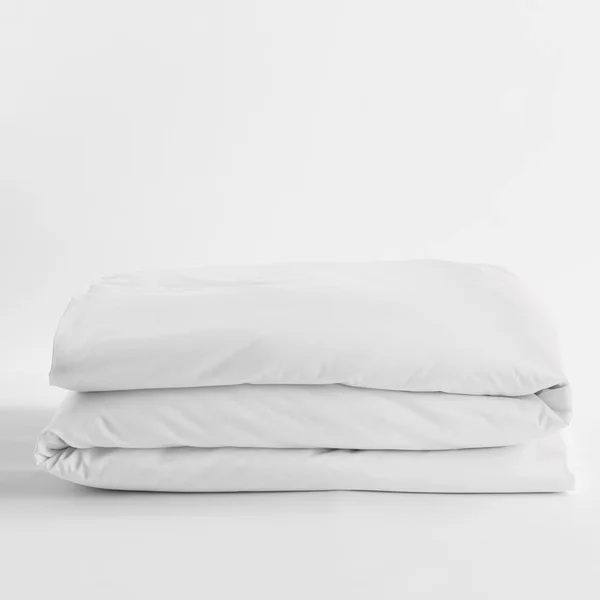 The Company Store Legends White Solid Egyptian Cotton Sateen Oversized Queen Duvet Cover