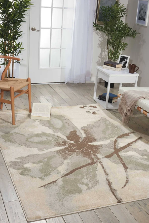 Nourison Euphoria EUP07 7&10x22 x 10& Ivory Area Rug