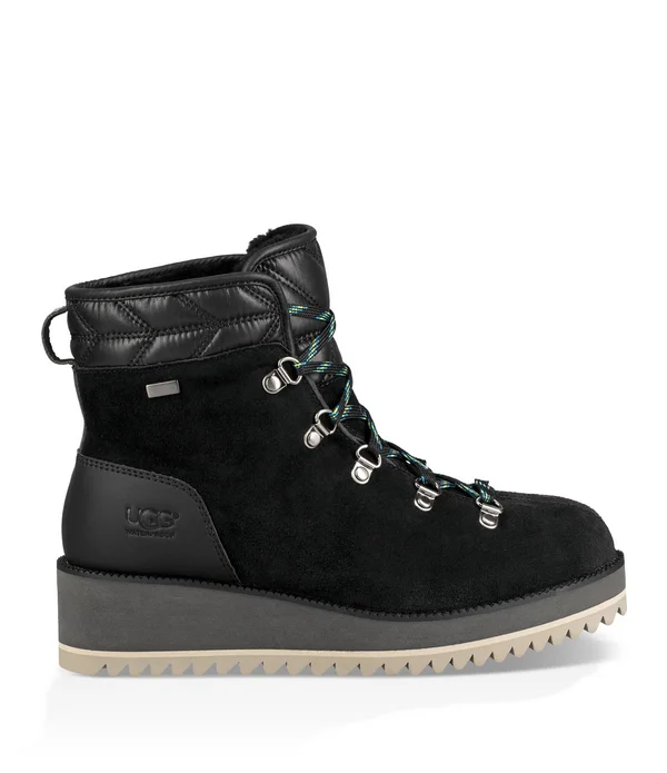 Ugg Birch Lace-Up Boot 8.5 Women's Black