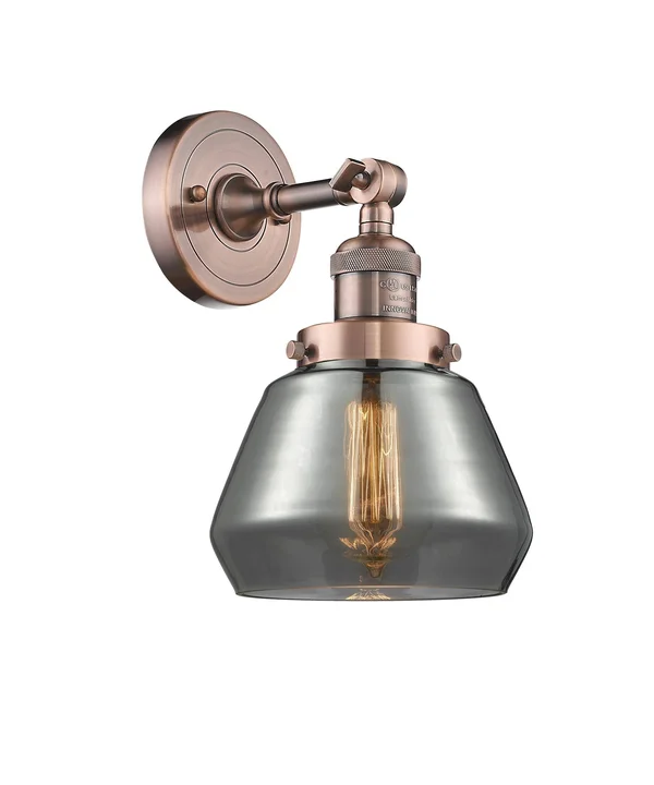 Innovations Lighting Fulton 1 Light Sconce 203 AC G173 (Antique Copper)