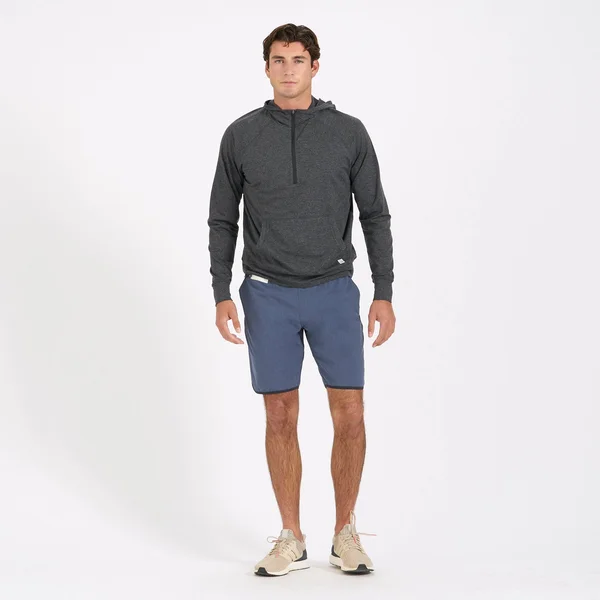 Vuori Banks Short - Men's Azure Linen Texture - L