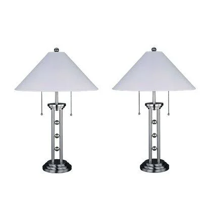 Maryrose 26x22 Silver Table Lamp Set Wrought Studio
