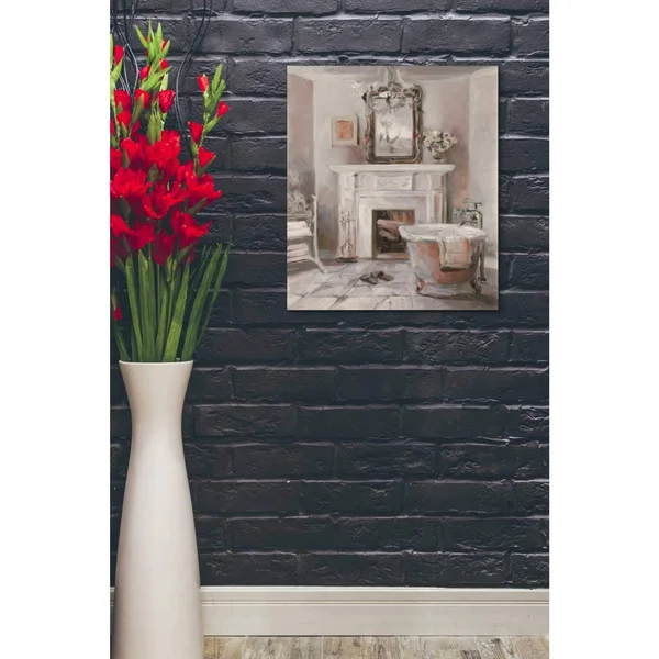 Epic Graffiti French Bath IV Gray and Blush by Marilyn Hageman, Giclee Canvas Wall Art, 12x22X16x22 16x22 x 18x22