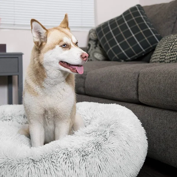 Best Friends by Sheri Luxury 45x22 Shag Faux Fur Donut Cuddler Pet Bed