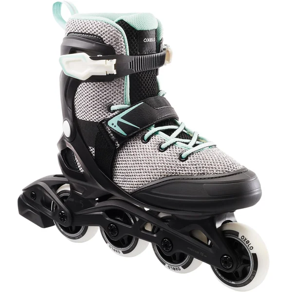 Oxelo Women's Fit100 Inline Fitness Skates in Pale Gray, Size 10.5