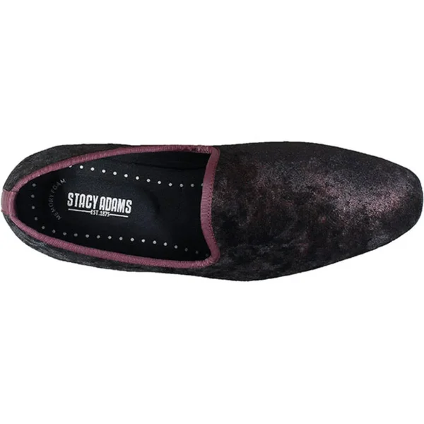 Stacy Adams Sultan Velour Slip-On - Burgundy
