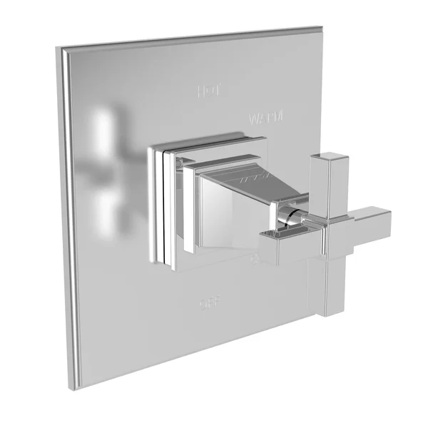 Newport Brass 4-3154BP/24A Malvina Balanced Pressure Shower Trim Plate with Handle PVD French Gold