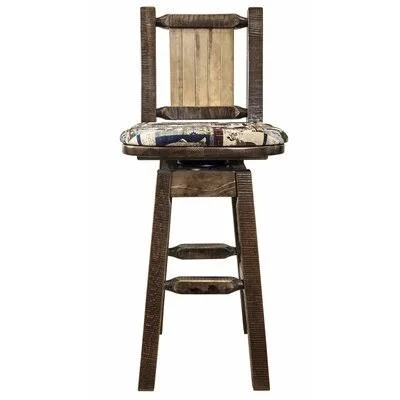 Tustin Swivel 24x22 Counter Stool Loon Peak