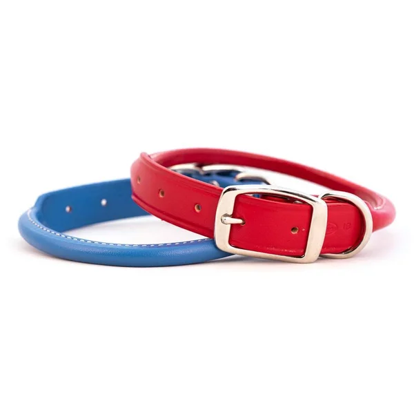 Auburn Leathercrafters Rolled Dog Collar - 24 Royal Blue