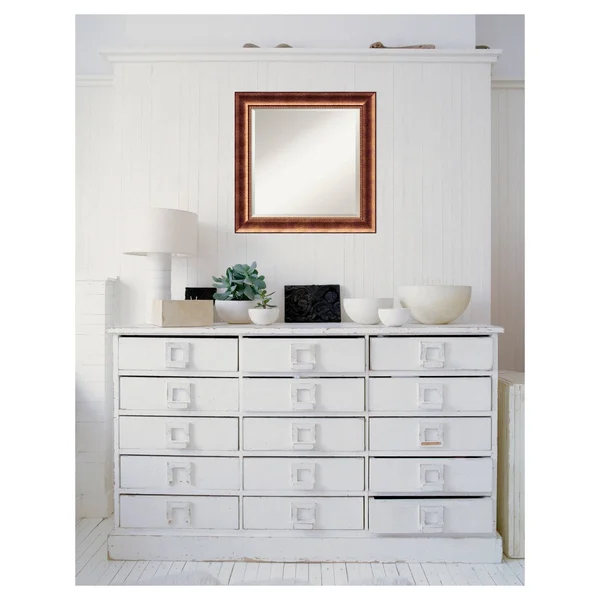 Amanti Art Manhattan Bronze Square Wall Mirror