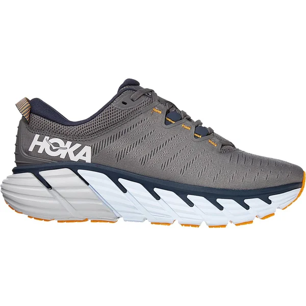 Hoka One One Men's Gaviota 3 Shoe - 9 Wide - Charcoal Grey - Ombre Blue