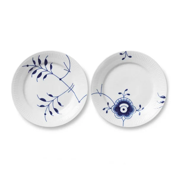 Blue Fluted Mega Dessert PLATE, 7.5