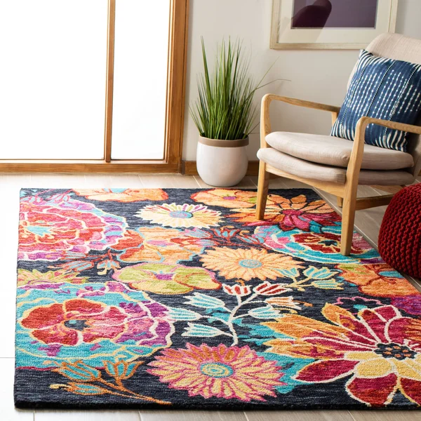 Safavieh Aspen Rug Collection APN520H - Charcoal, Blue - 3& x 5&