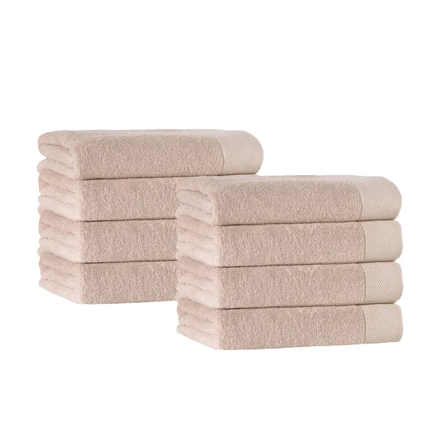 Enchante Home Signature Hand Towels (Set of 8) Water Fall - White