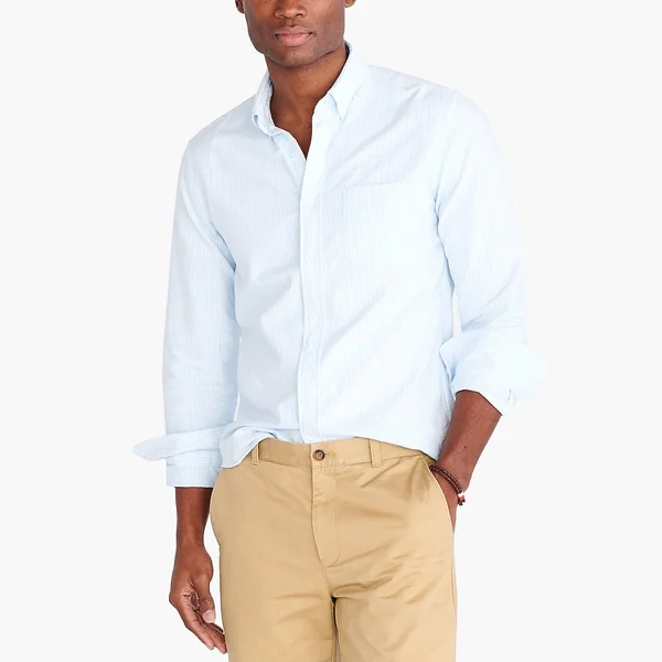 J.Crew Factory Mens Flex Oxford Casual Shirt (LUDLOW Blue White - Size X-Small)