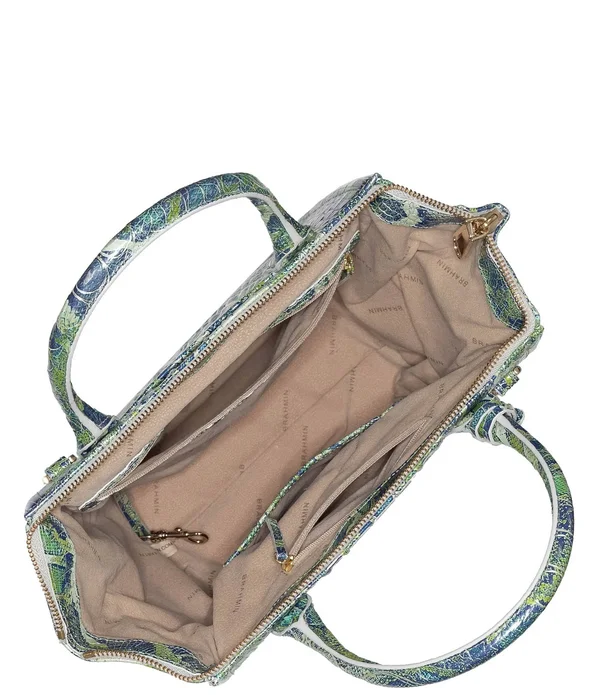 Brahmin Small Caroline Melbourne Leather Satchel - Green Viper Melbourne