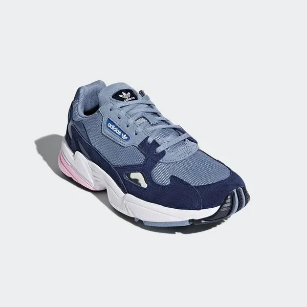 Adidas Women's Originals Falcon Suede Casual Shoes, Raw Grey/Light Pink, 8.5