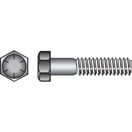 Hillman 9/16 in. Dia. x 5 in. L Heat Treated Steel Hex Head Cap Screw 25 Pk
