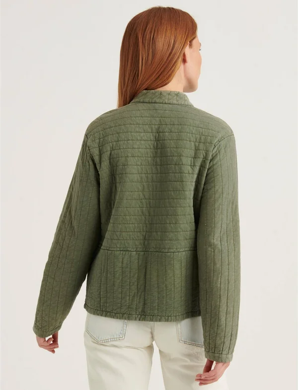 Lucky Brand Quilted Button-Front Jacket - Duffle Bag