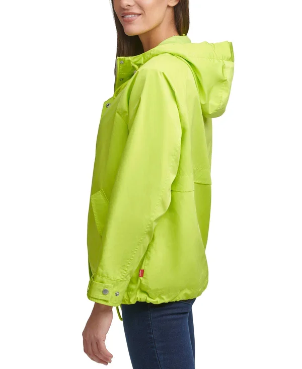Levi&s Water Resistant Hooded Rain Jacket - Green - Medium