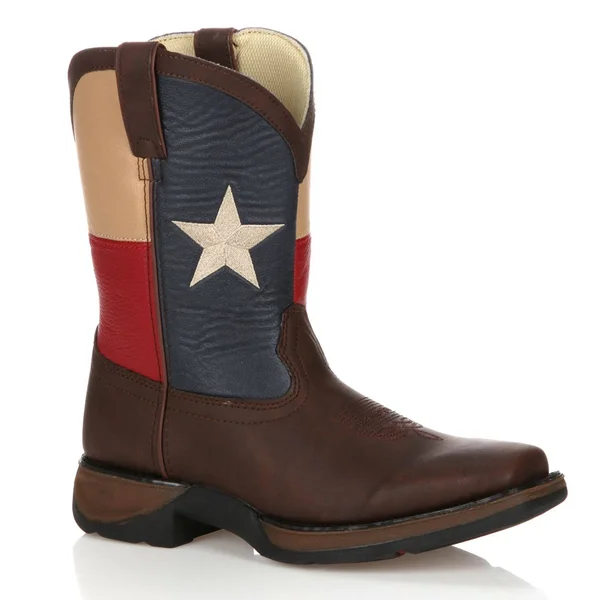 Lil& Durango Kids& Texas Flag Western Boots - Brown