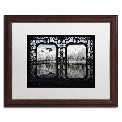 Trademark Fine Art Lake View by Philippe Hugonnard Framed Photographic Print - Matte Color: White, Size: 16x22 H x 20x22 W x 0.5