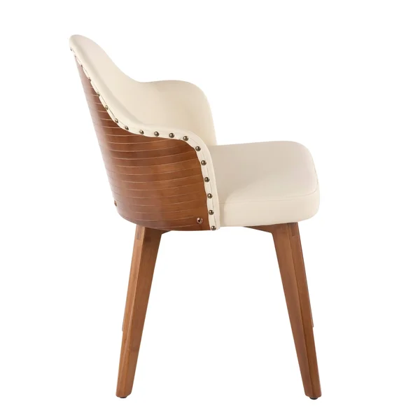 Carson Carrington Valsatra Mid-Century Modern Chair - Cream