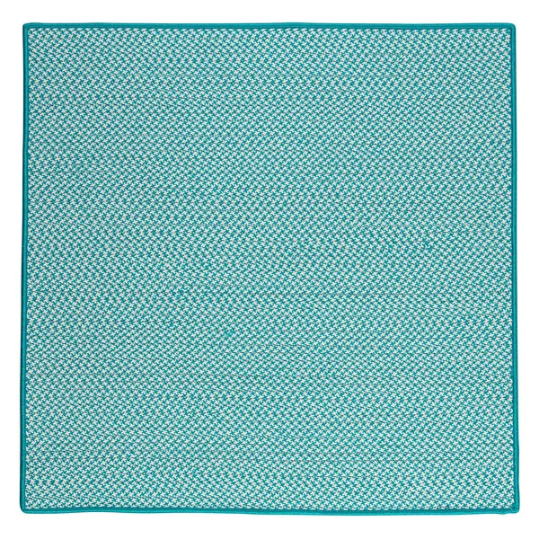 Colonial Mills Houndstooth Tweed Indoor, Outdoor Area Rug Turquoise, Size: 2 x 8 ft.