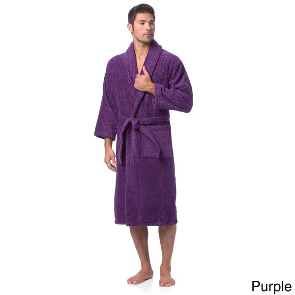 Small Luxury Turkish Cotton Unisex Robe in Purple