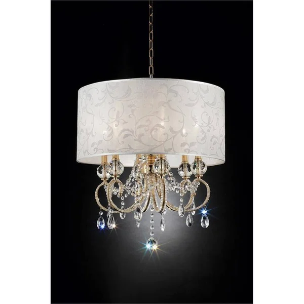 Aurora Barocco Crystal Ceiling Lamp Gold 24.5x22 - Ore International