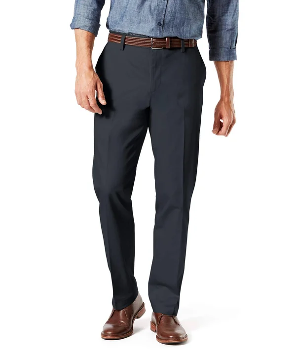 Dockers Straight Fit Signature Khaki Lux Cotton Stretch Pants D2 - Creased