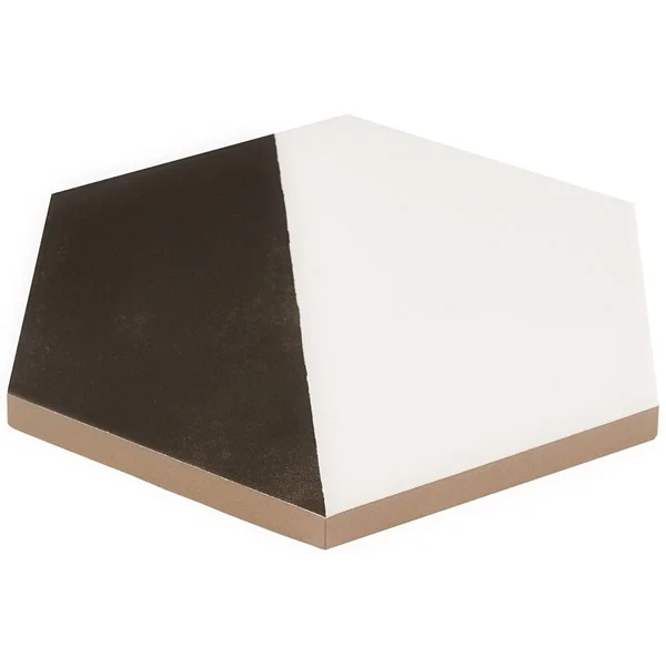 Artmore Tile Modern Hex Pop Black 7.79 in. x 8.98 in. Matte Porcelain Floor and Wall Tile (16 Pieces 6.03 Sq. ft. per CASE), EX