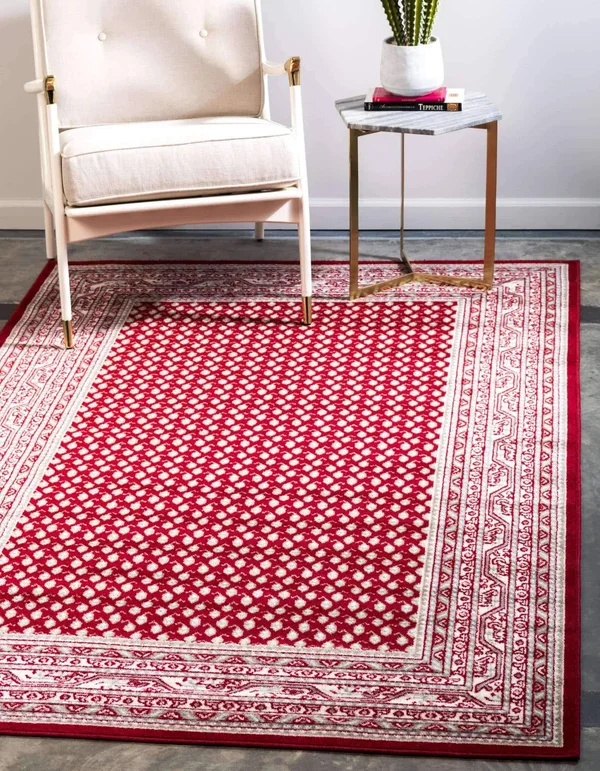 Unique Loom Allover Williamsburg Area Rug (4& x 6& - Red)