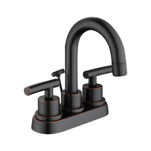 Glacier Bay Dorset 4 in. Centerset 2-Handle High-Arc Bathroom Faucet in Bronze HD67730W-6127D