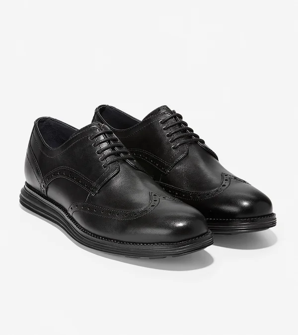 Men's Cole Haan Original Grand Wingtip Oxford - Black - Size 10