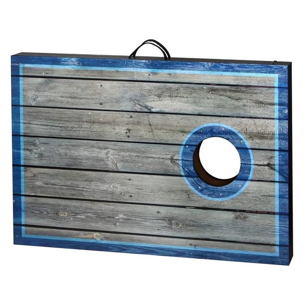 Hathaway Bg5036 LED Cornhole Set with Target Boards and 8 Bean Toss Bags - Blue/White