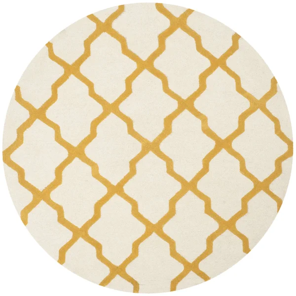 Safavieh Cambridge CAM121U Ivory - Gold Rug 4& x 4& Round