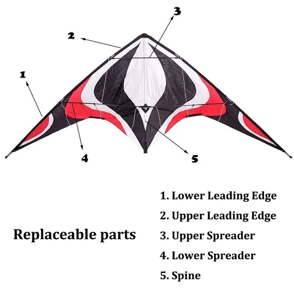 Babyeden Blue Sport Prism Delta Dual-Line Stunt Kite 84-Inch