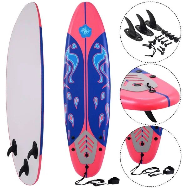 Giantex 6& Surfboard Surf Foamie Boards Surfing Beach Ocean Body Boarding