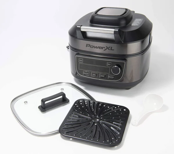 PowerXL Grill Air Fryer Combo 12-in-1 Indoor Grill, Air Fryer, Slow Cooker, Roast, Bake, 1550-Watts, Black K50786