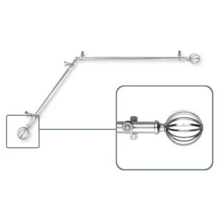 Darby Home Co Maxim Corner Window Single Curtain Rod & Hardware Set - Size: 48 inch- 84 inch W, Silver
