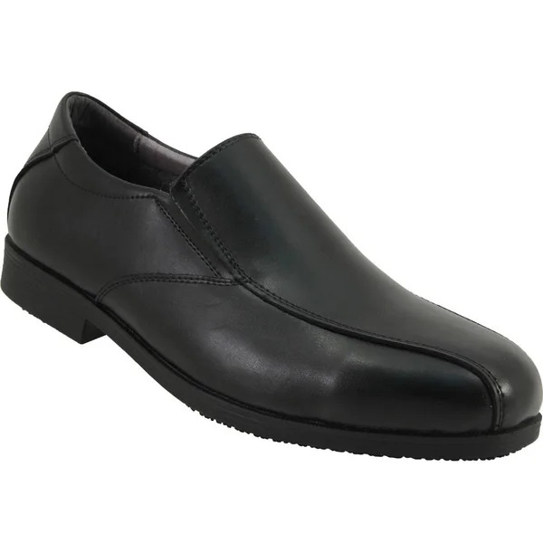 Men's Genuine Grip Footwear Slip-Resistant Slip-On Dress, Size: 8.5, Black